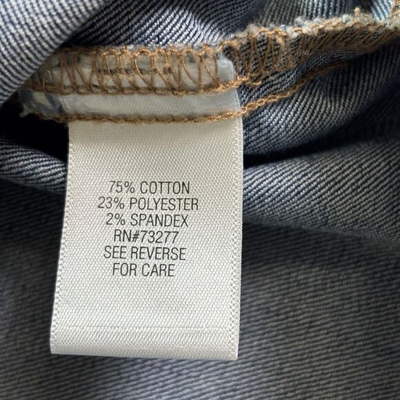Croft & Barrow Jean Jacket Blue Denim Button Up Women’s Size Large 4 Pocket - Picture 6 of 8